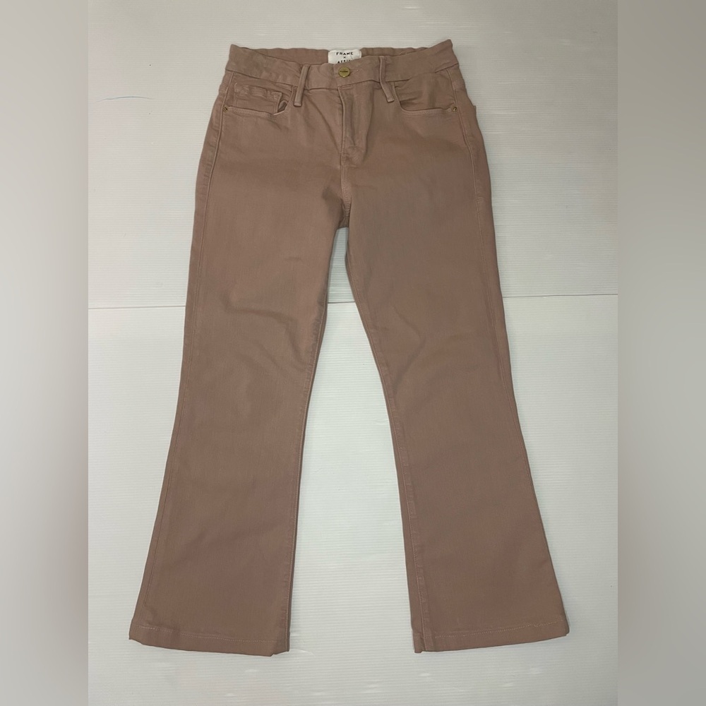 Frame Denim X Aerin Le Crop Mini Boot Dusty Rose Size 26